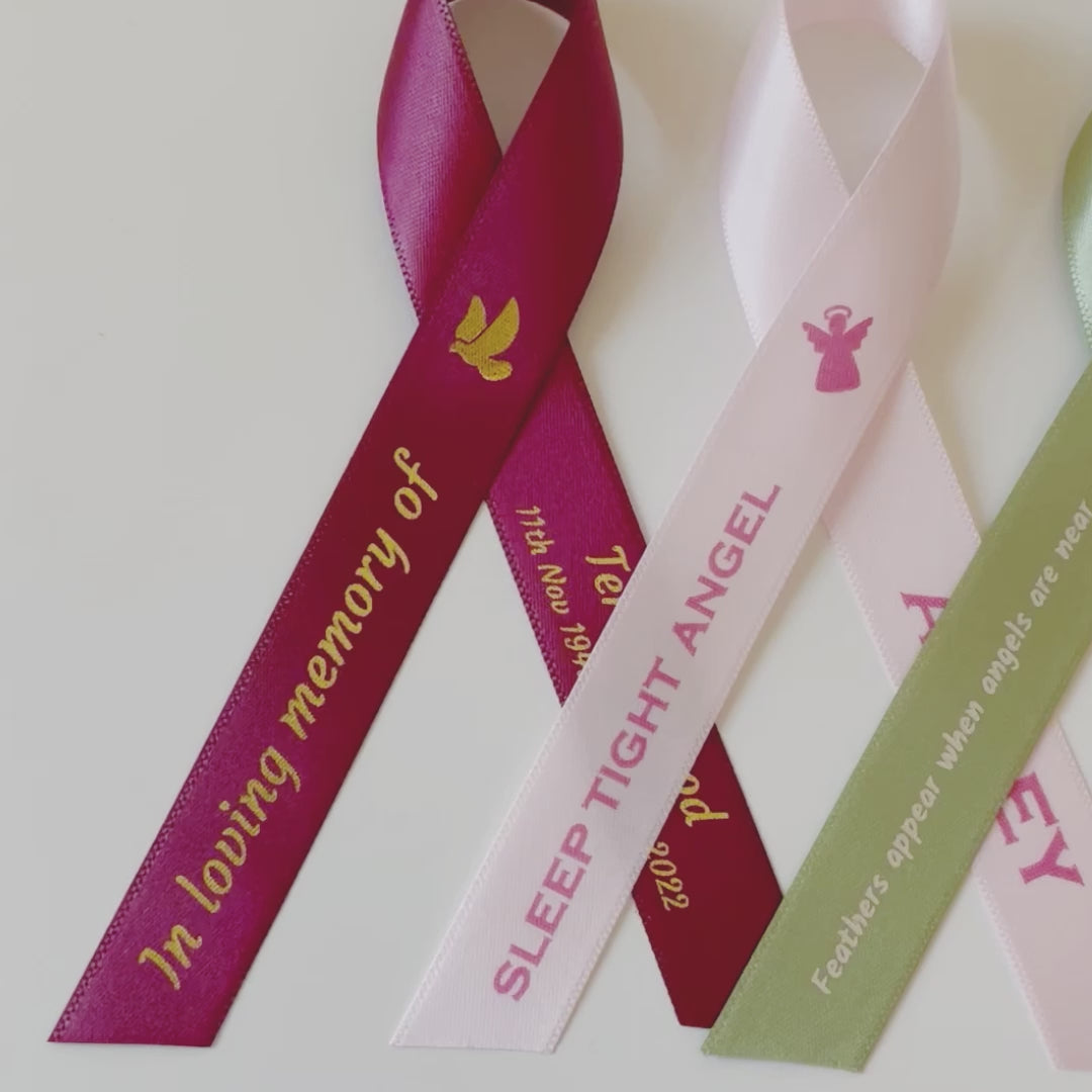 Personalized memorial ribbons top