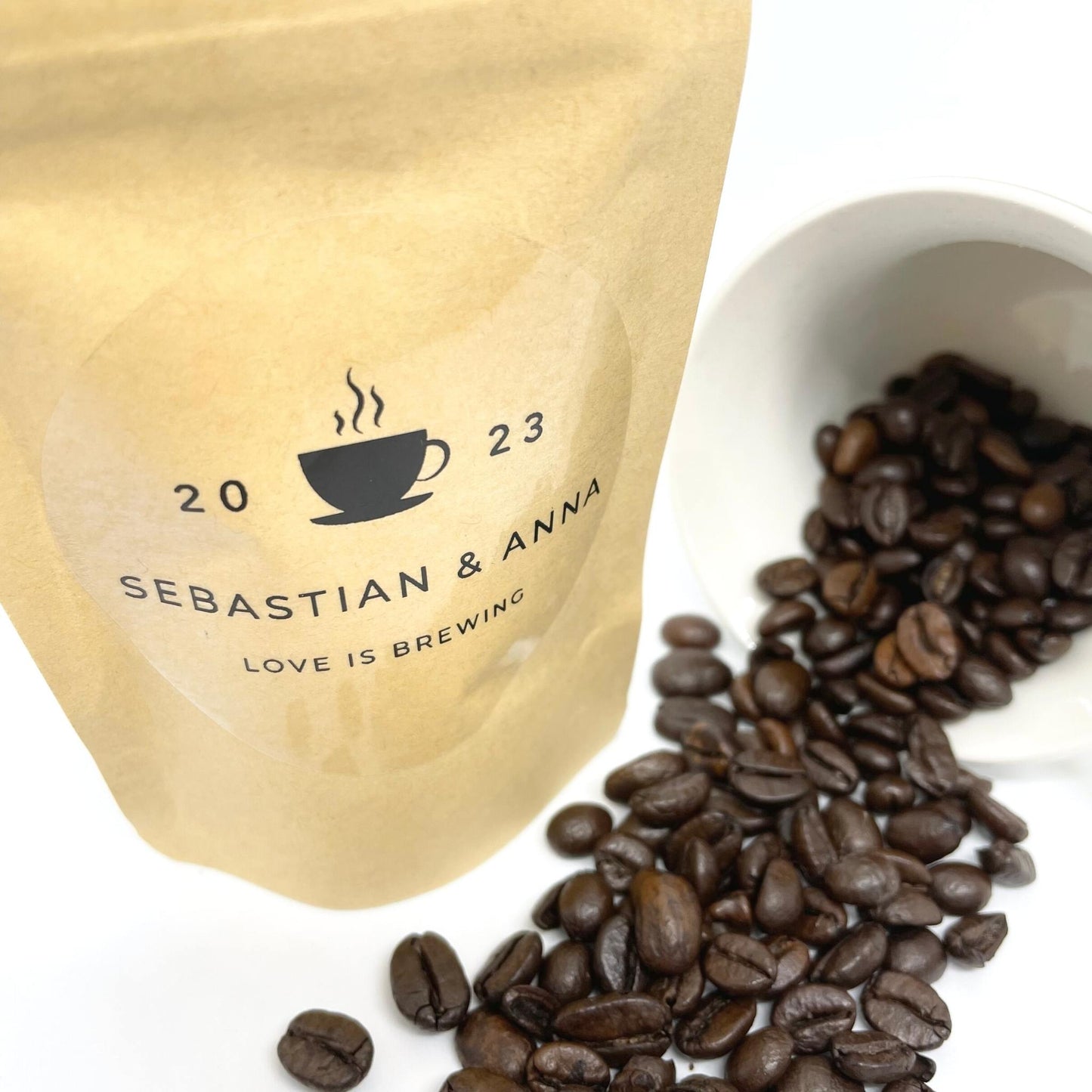 Custom Coffee From The Newlyweds Favour Gift Bags