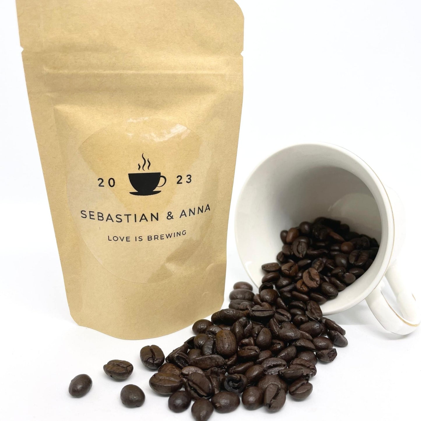 Custom Coffee From The Newlyweds Favour Gift Bags