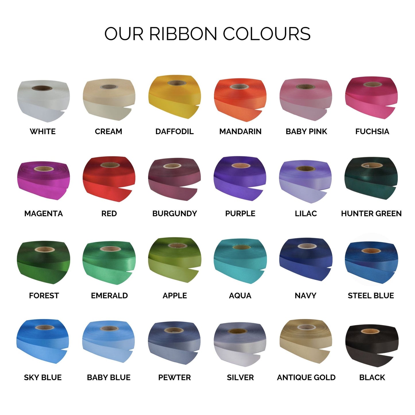 Personalised Logo Branded Satin Ribbon 15mm Width