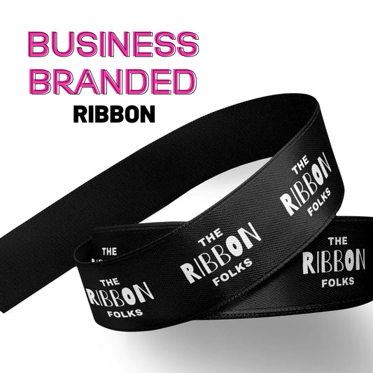 Personalised Logo Branded Satin Ribbon 15mm Width