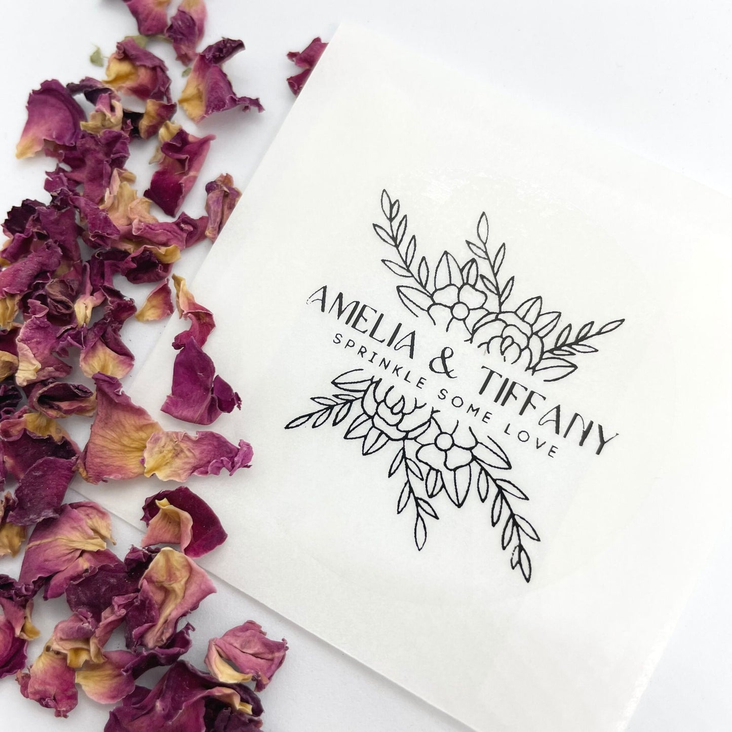Biodegradable Red Rose Confetti Toss Sachets