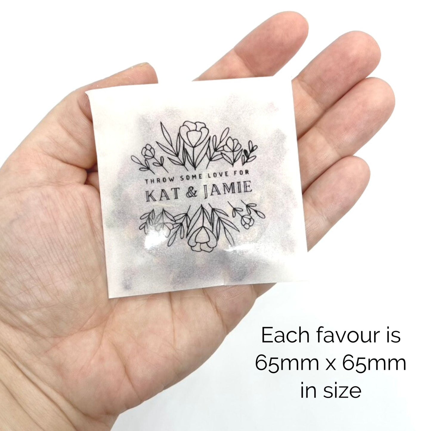 Personalised Eco-Friendly Red Rose Petal Wedding Confetti