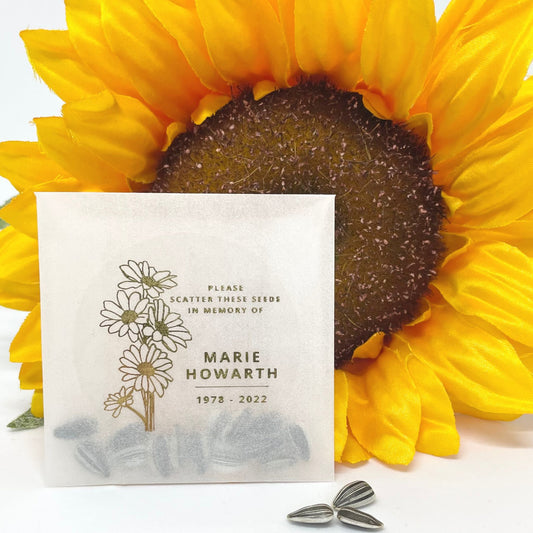Eco-Friendly Sunflower Seed Guest Keepsake Favour