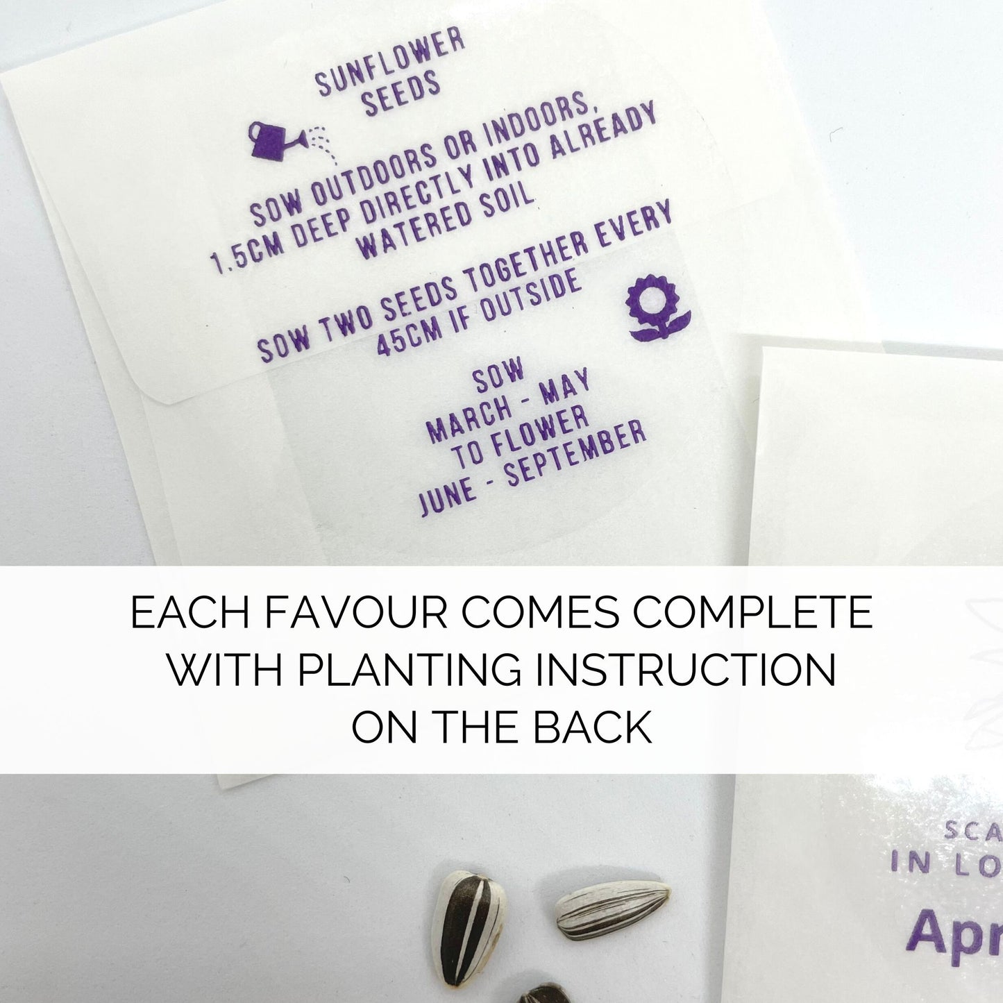Custom Plantable Sunflower Seed Guest Funeral Favours
