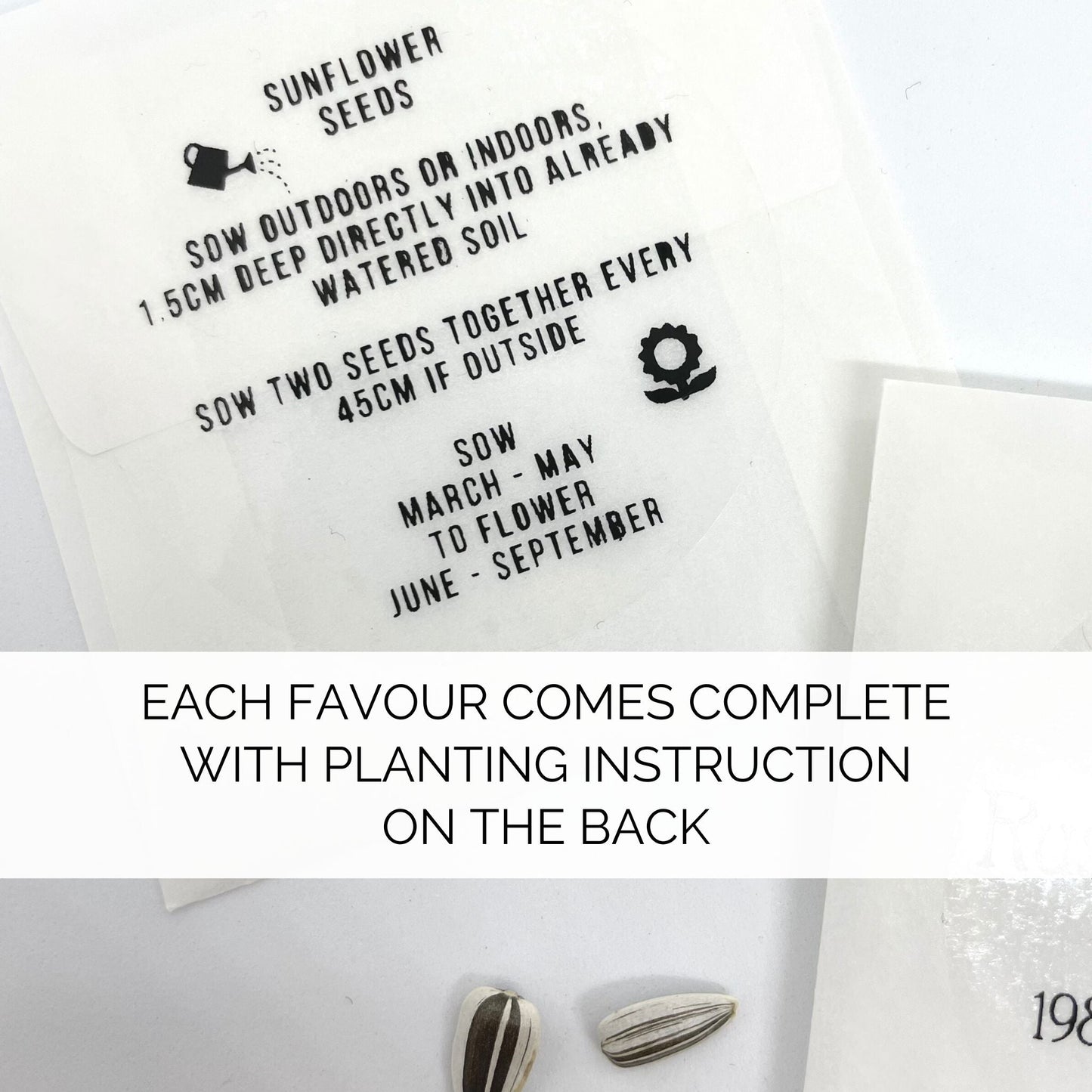 Sunflower Seed Funeral Thank You Favours For Guests