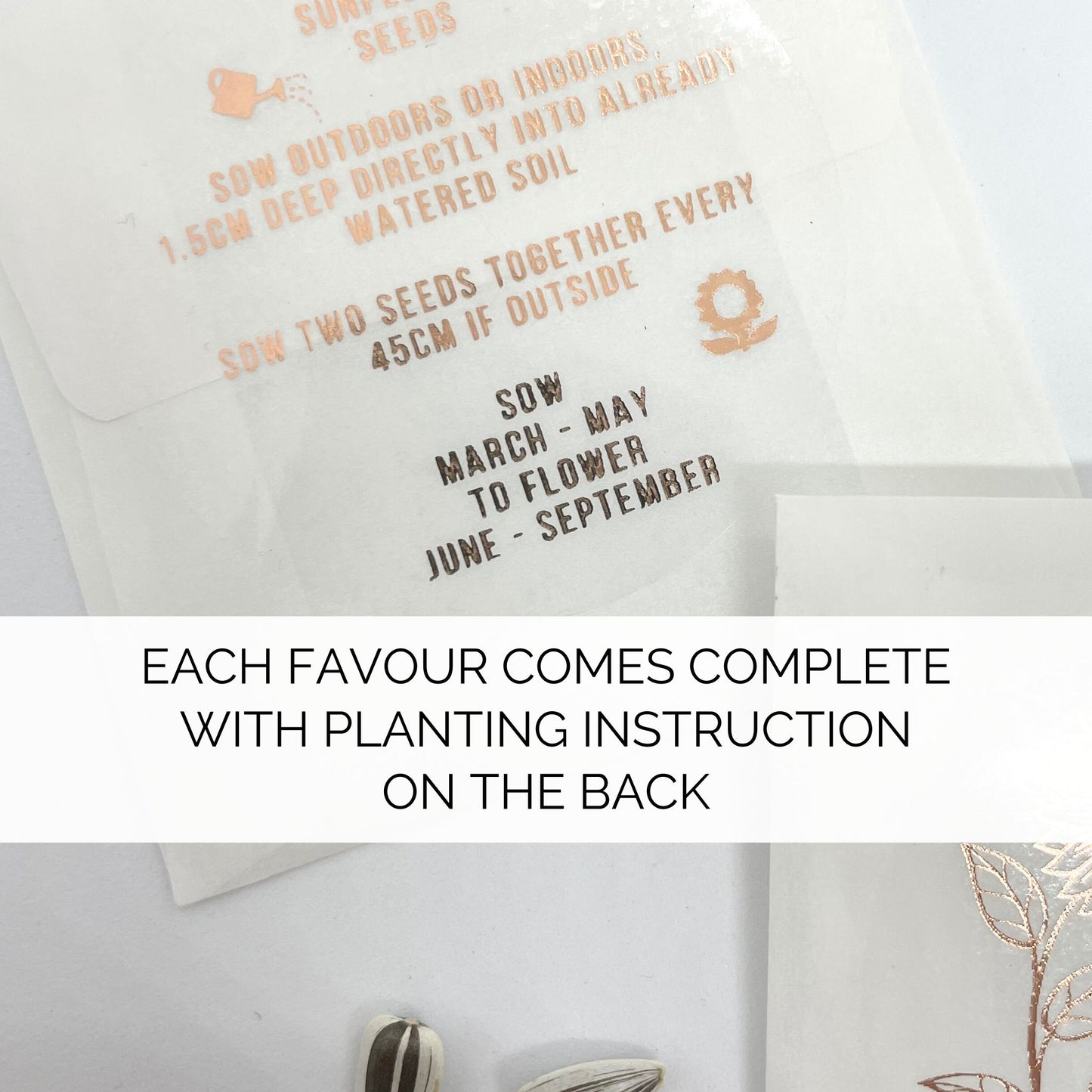 Personalised Sunflower Seed Funeral Thank You Favours